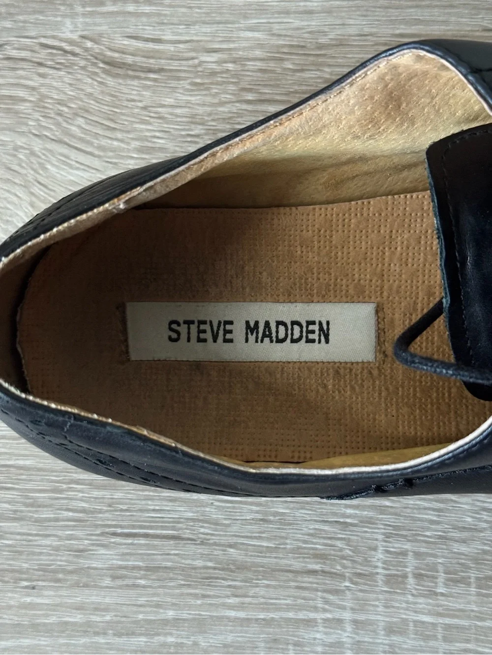 Steve‎ Madden Bolten Wingtip Oxford Shoes Mens 12 Black Leather Casual Dress